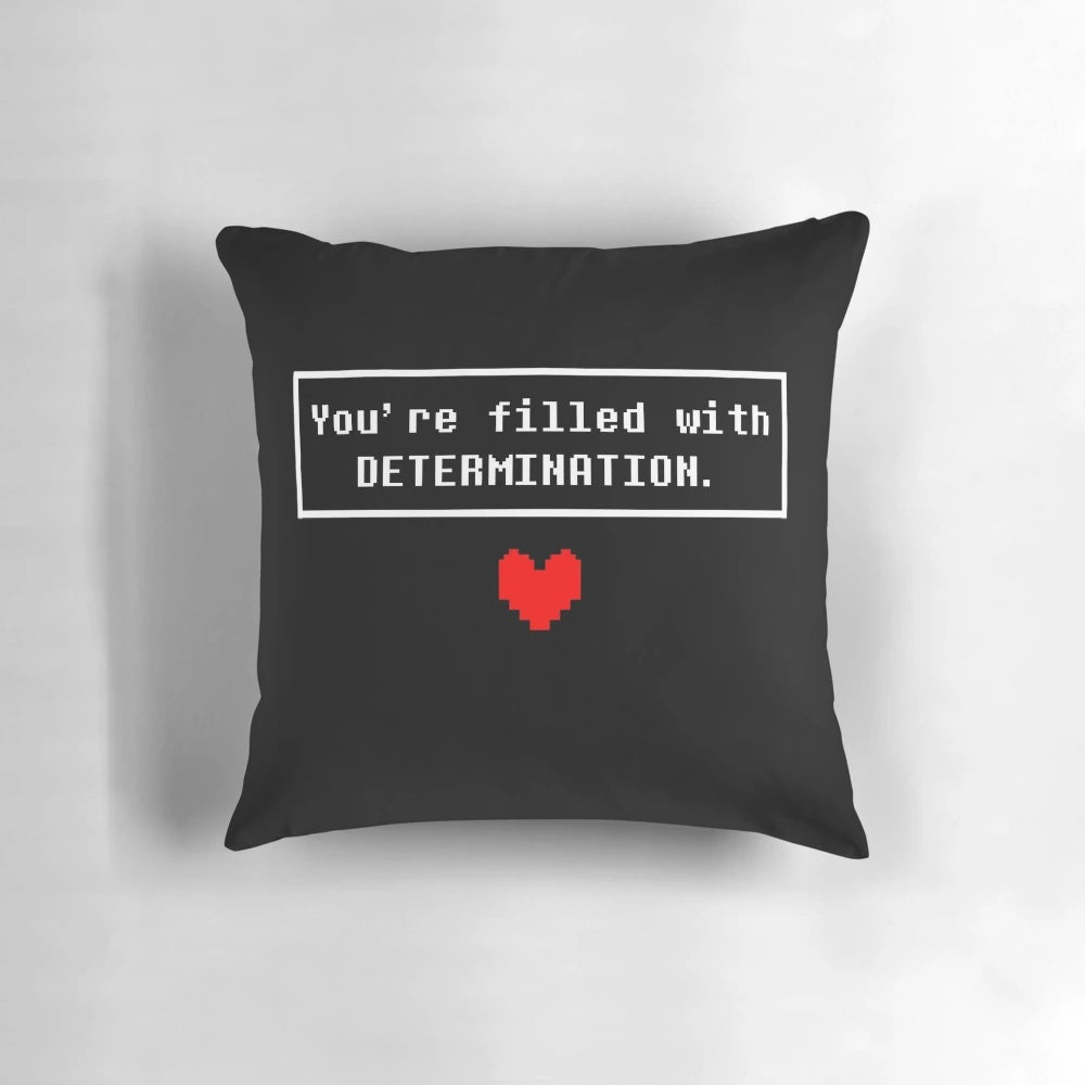 Undertale Determination Pixel Art Pillow