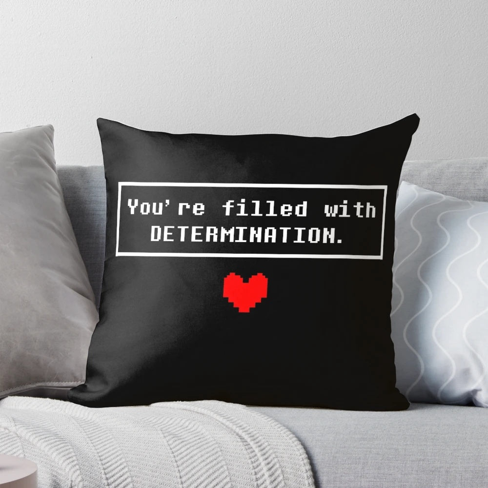 Undertale Determination Pixel Art Pillow