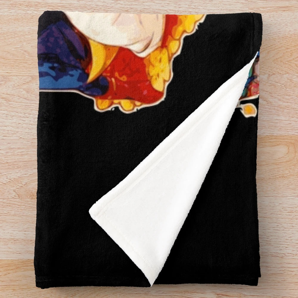 Plush blanket featuring characters from the indie video game Undertale