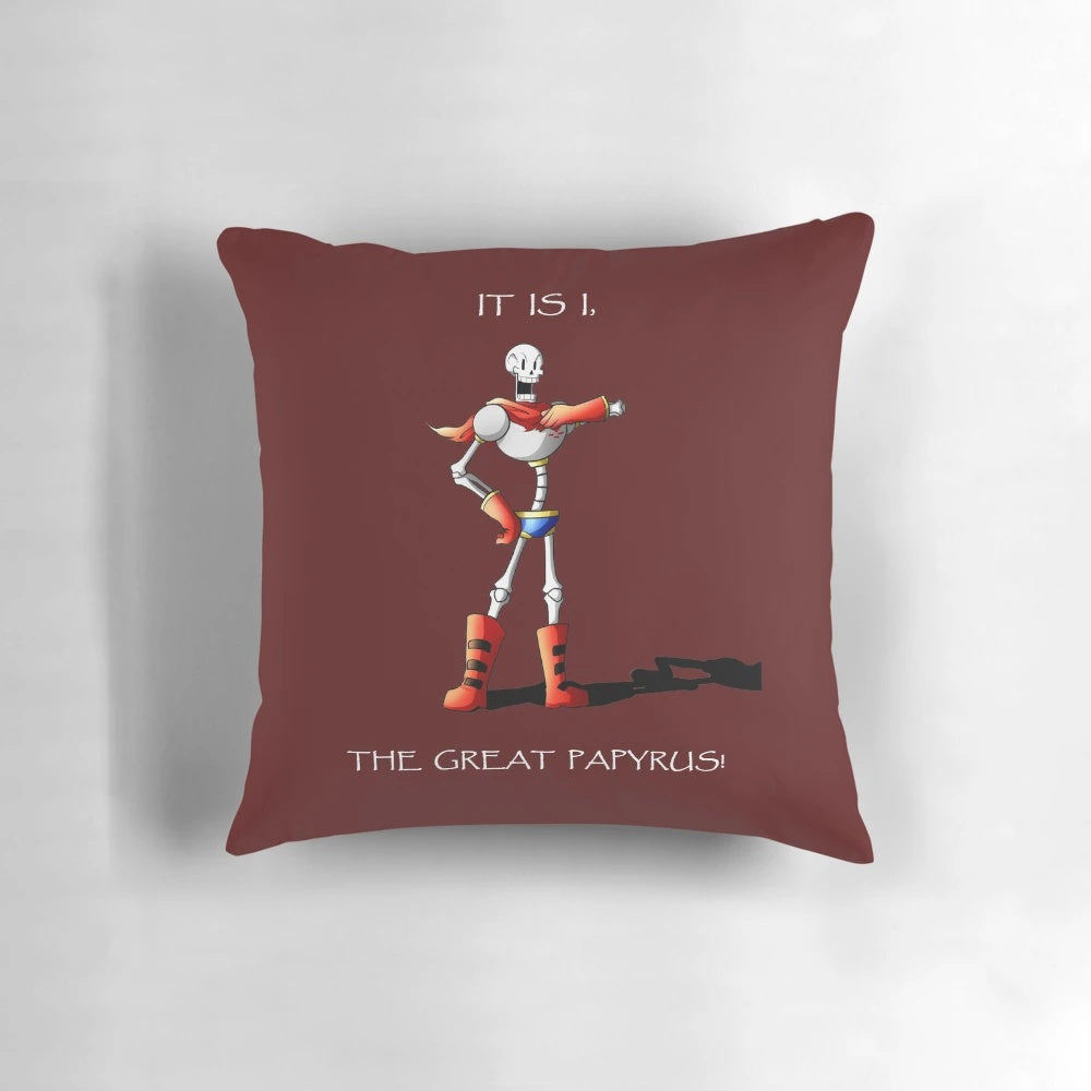 Soft and cuddly Undertale Papyrus plush pillow with the character's signature look