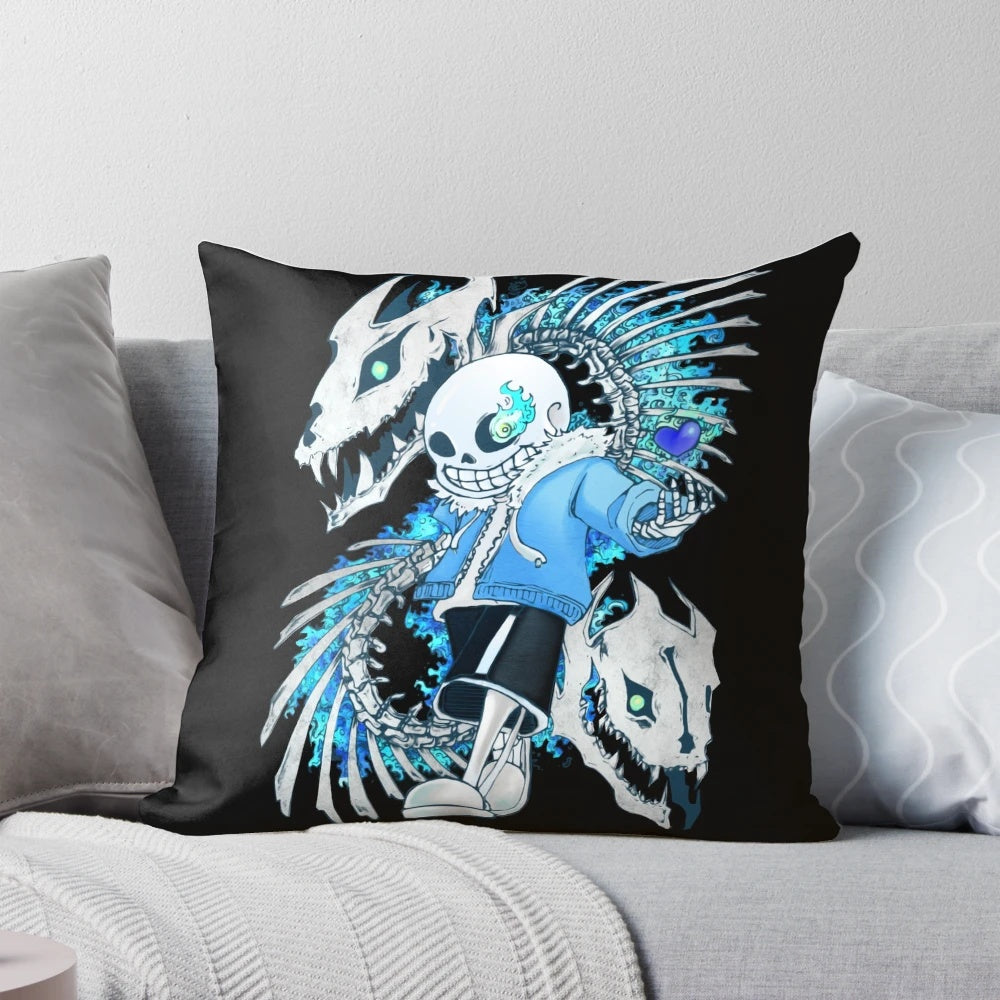 Soft and cuddly Undertale Sans plush pillow featuring the iconic skeleton from the popular video game
