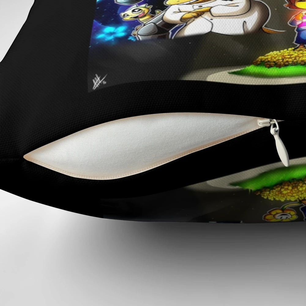 Soft, plush Undertale pillow featuring iconic characters from the game