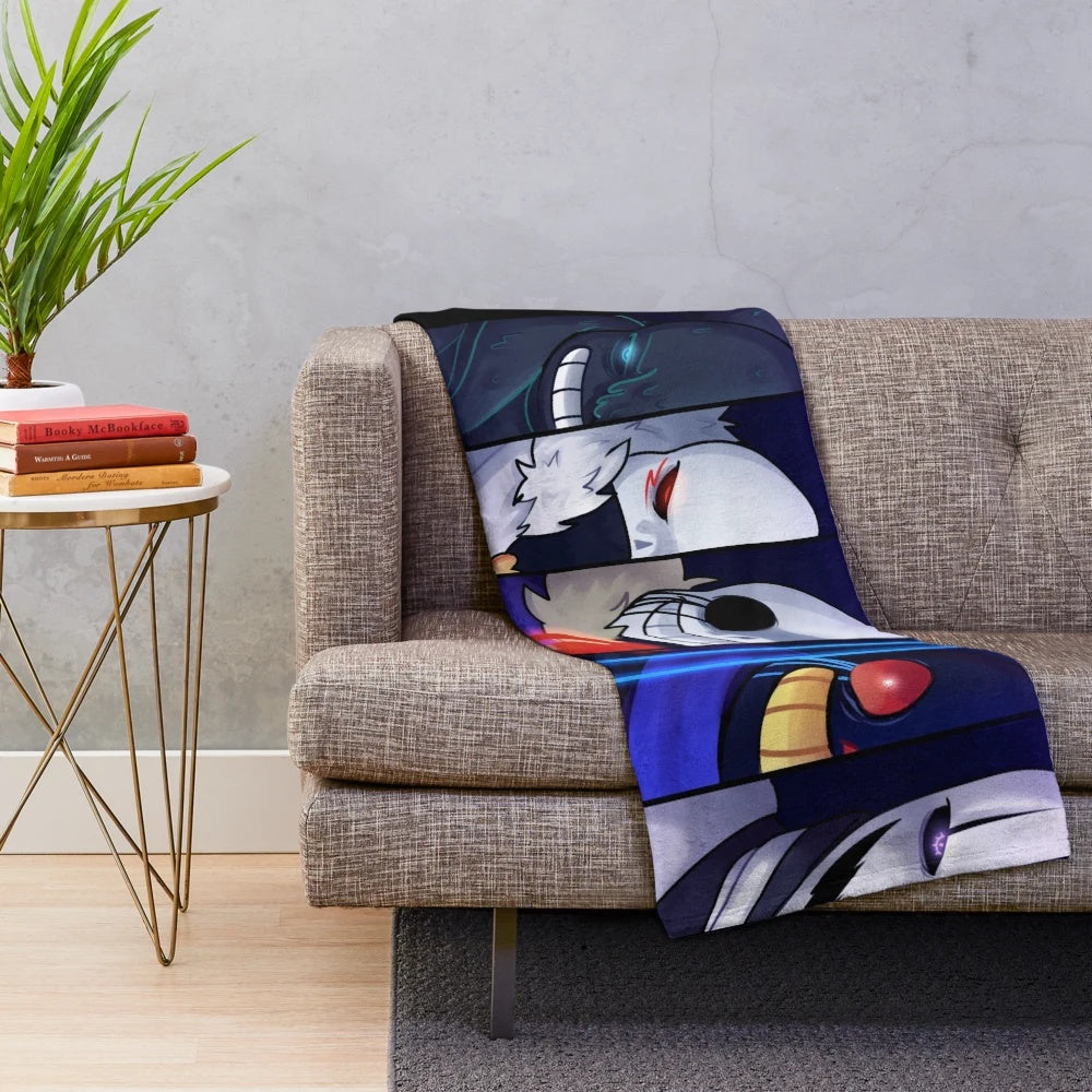 Underverse-Inspired Villains Plush Blanket featuring Sans, Error Sans, Nightmare Sans, and more Undertale AU characters