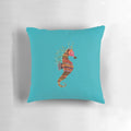 Crayon Ponyfish Pillow featuring an underwater scene with vibrant colors and whimsical characters