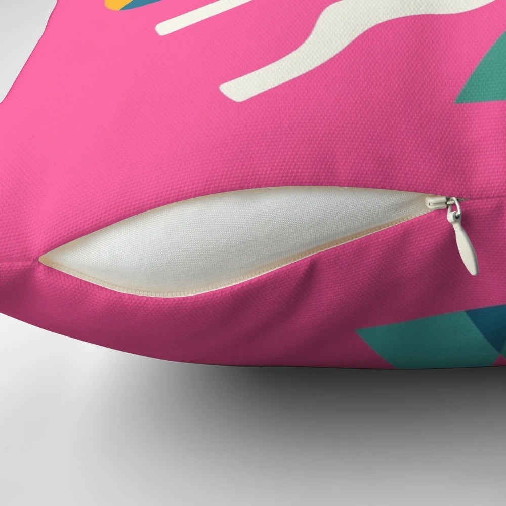 Vibrant rainbow unicorn design on a plush, soft pillow