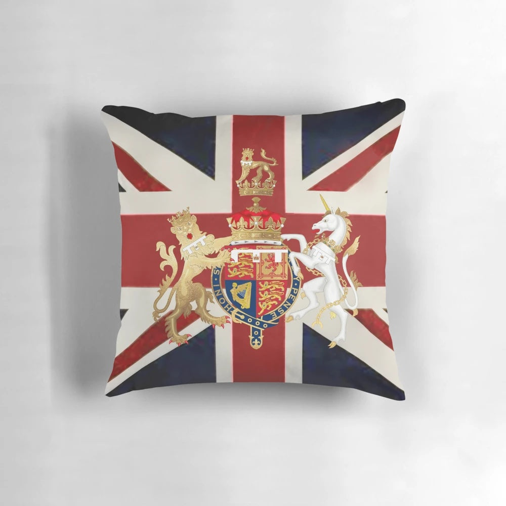 Union Jack Pillow with Windsor Insignia Design