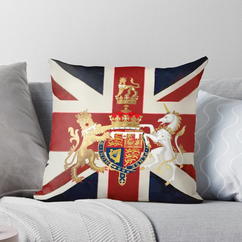 Union Jack Pillow with Windsor Insignia Design