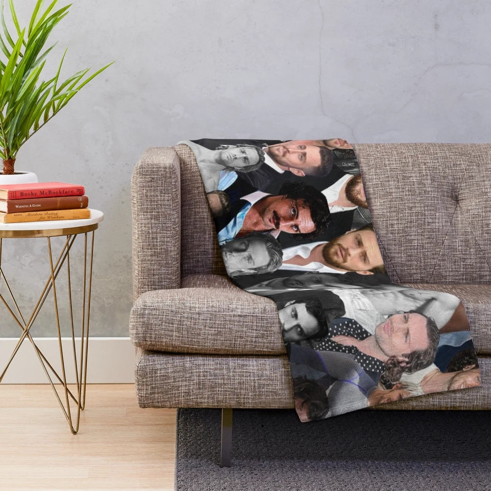 Aaron Taylor Johnson inspired photo collage plush blanket