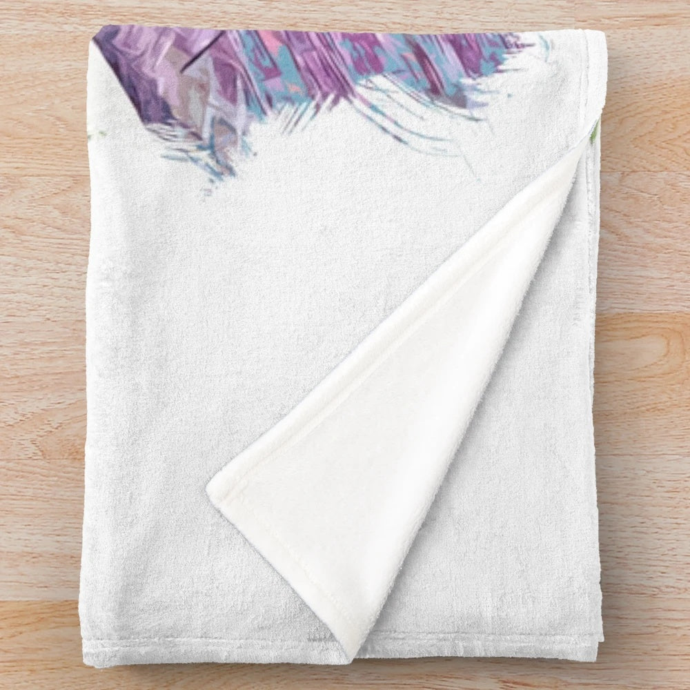 Abstract portrait plush blanket for home decor