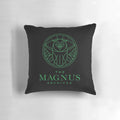 Cozy all seeing owl-themed pillow for horror podcast and fiction enthusiasts