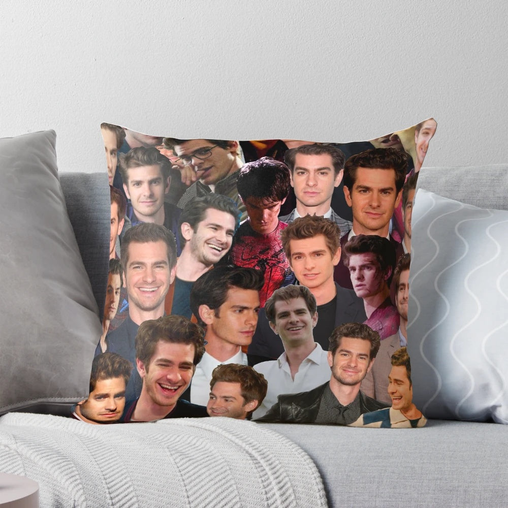 Andrew Garfield photo collage decorative pillow