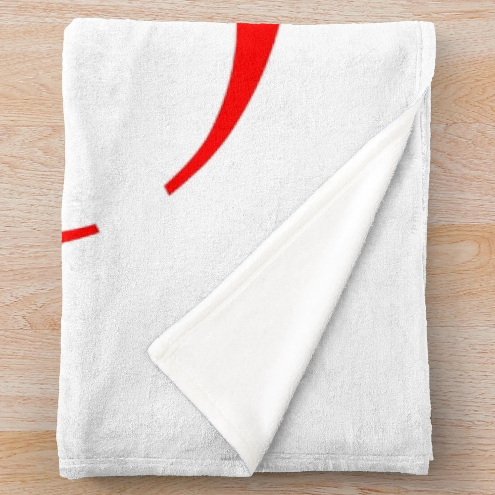 Anime girl plush blanket with biohazard-inspired design