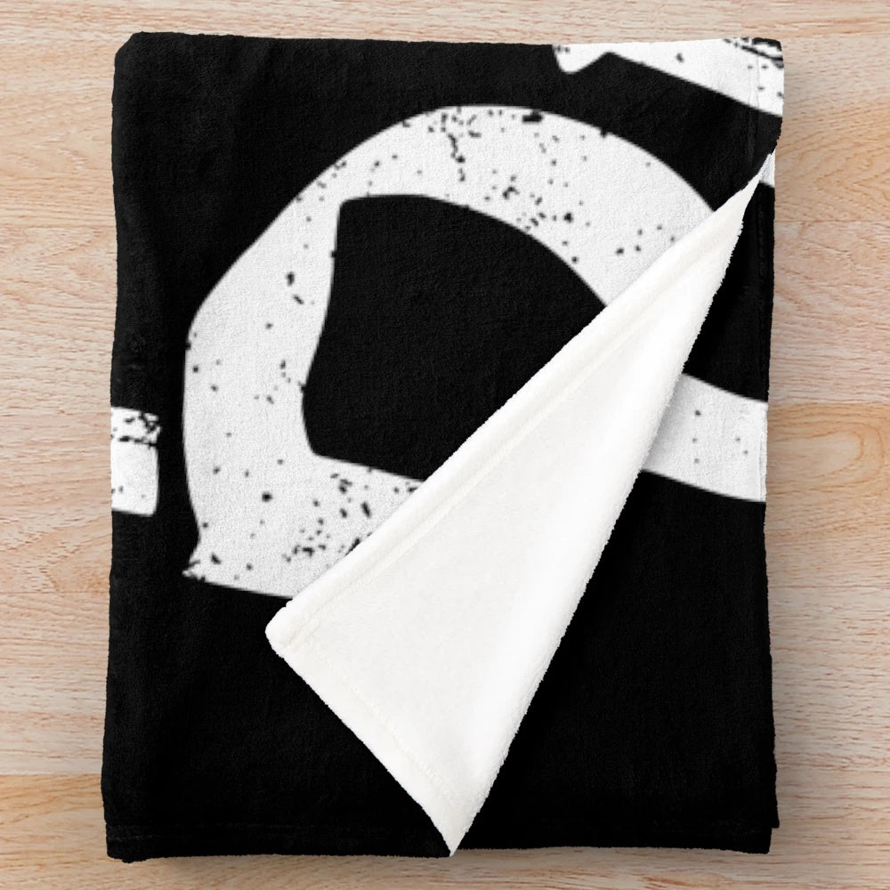 Cozy jojo's bizarre adventure themed plush blanket with red and black design