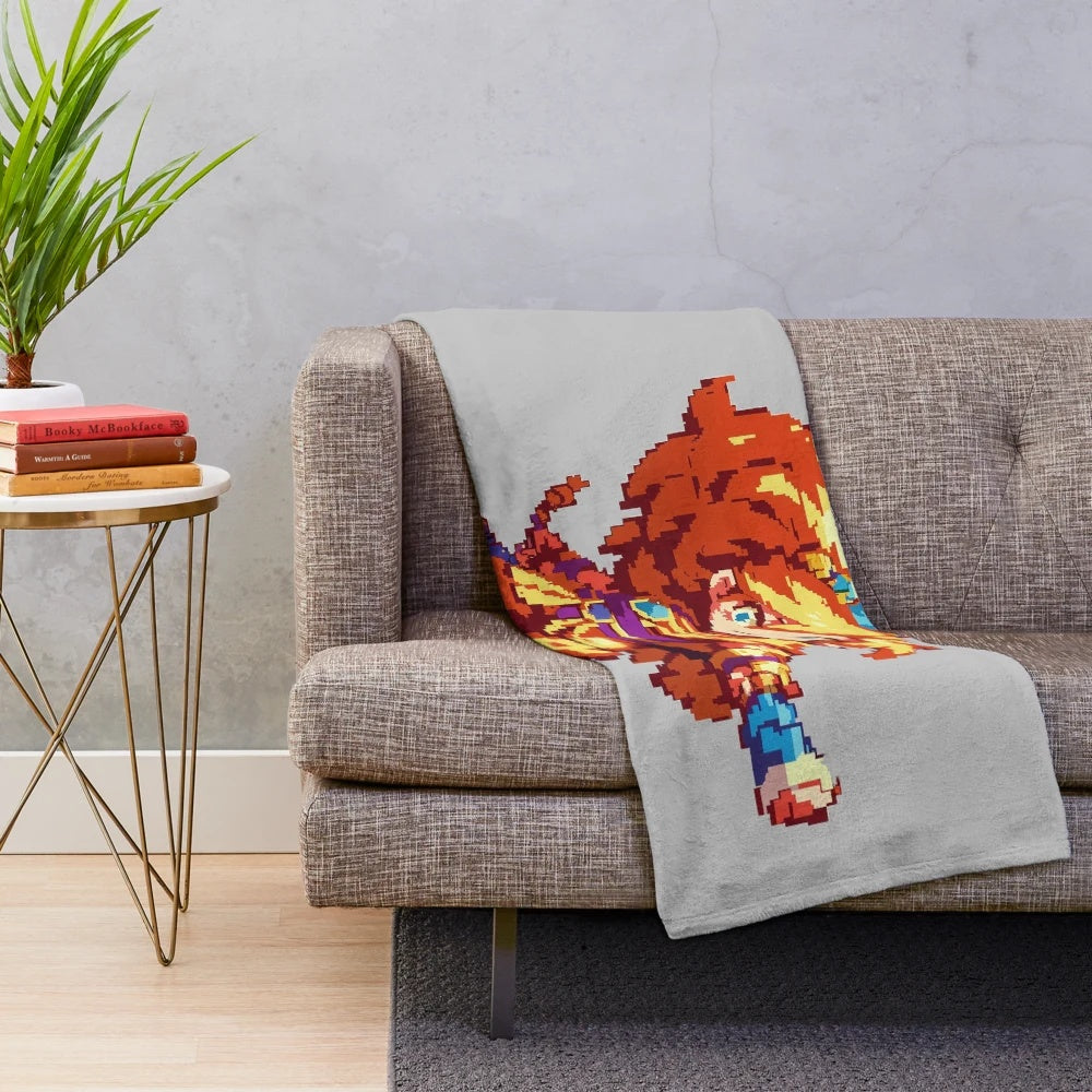 Female Monkey King Wukong Plush Blanket for Bedrooms