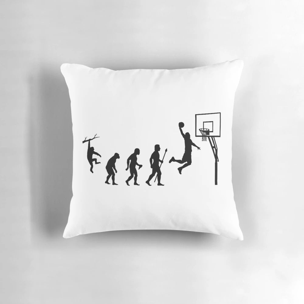 Basketball Evolution Graphic Throw Pillow