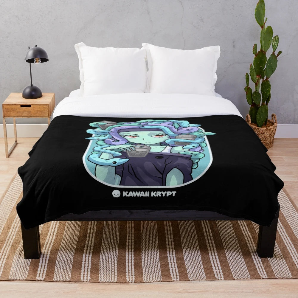 Boba Gorgon anime girl plush blanket
