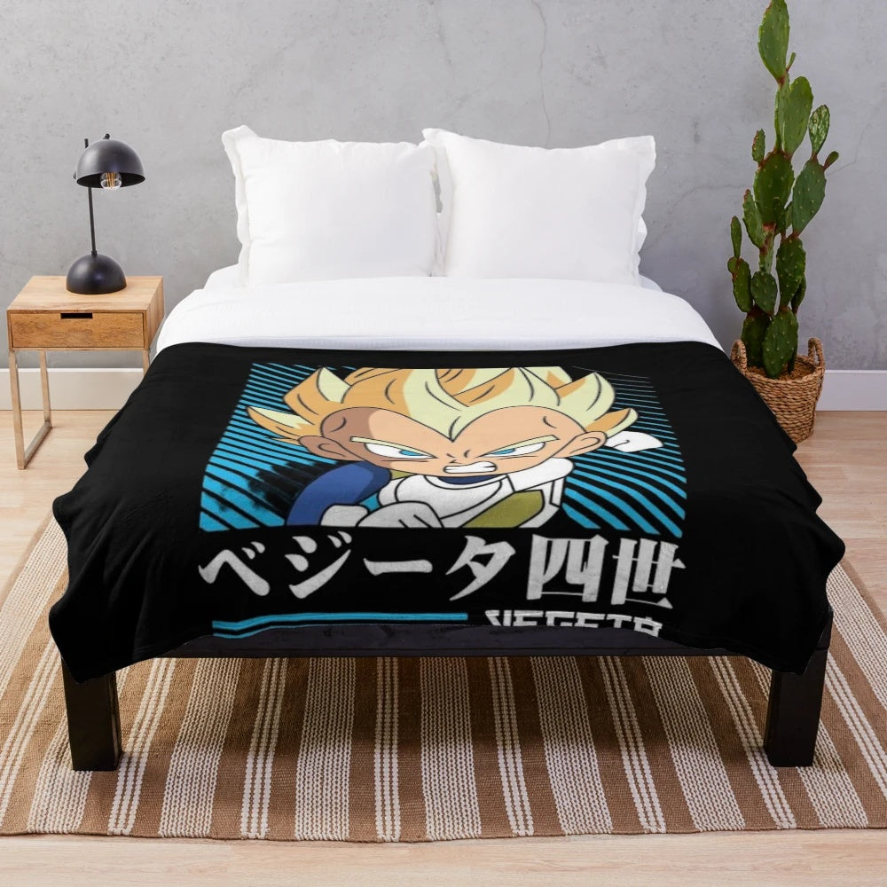 Cartoon parody plush blanket featuring humorous pop culture caricatures