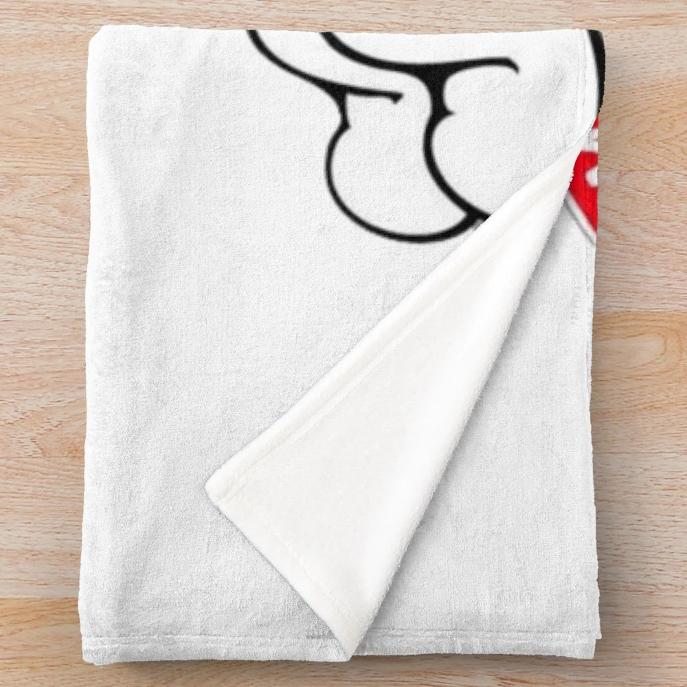 Cartoon parody plush blanket featuring pop culture humor art
