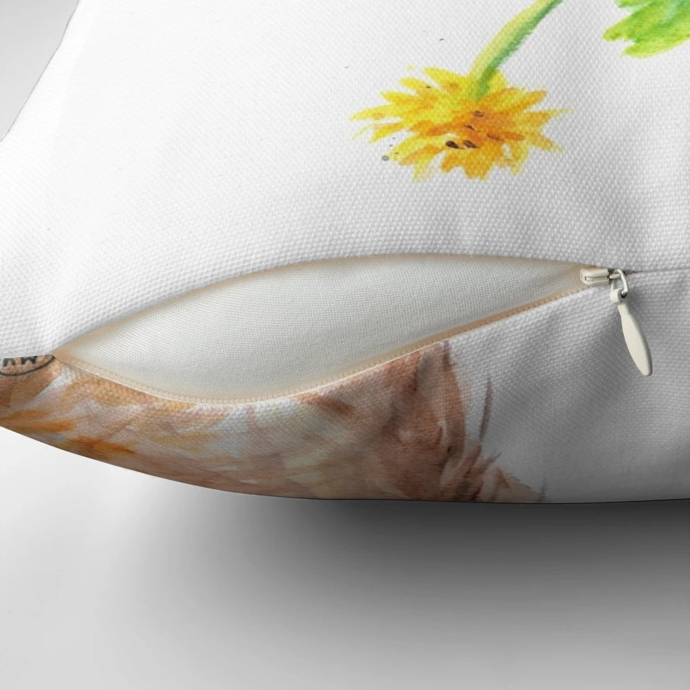 Charming illustration of a cheeky donkey with a yellow flower, perfect for home decor.