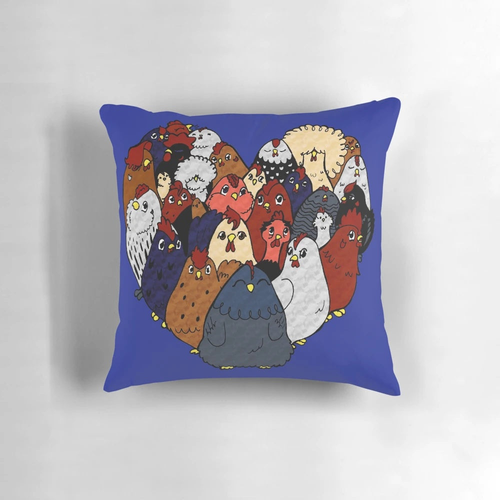Chicken Love Pillow - A whimsical and unique home decor item for chicken enthusiasts