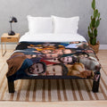 Collage of photos featuring actor Chris Evans printed on a soft, plush blanket