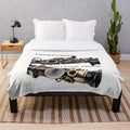Clarinet themed plush blanket for music lovers