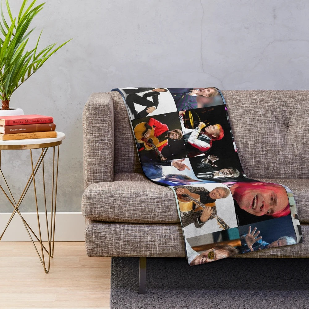 Cliff Richard Inspired Plush Photo Collage Blanket