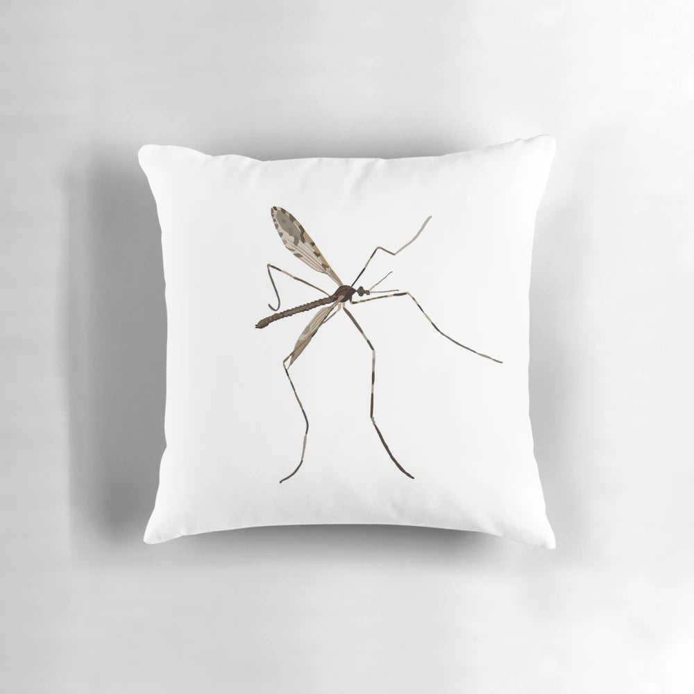 Soft and plush crane fly pillow, showcasing the intricate details of this captivating Tasmanian insect.