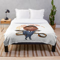 Denzel Washington pop art caricature plush blanket