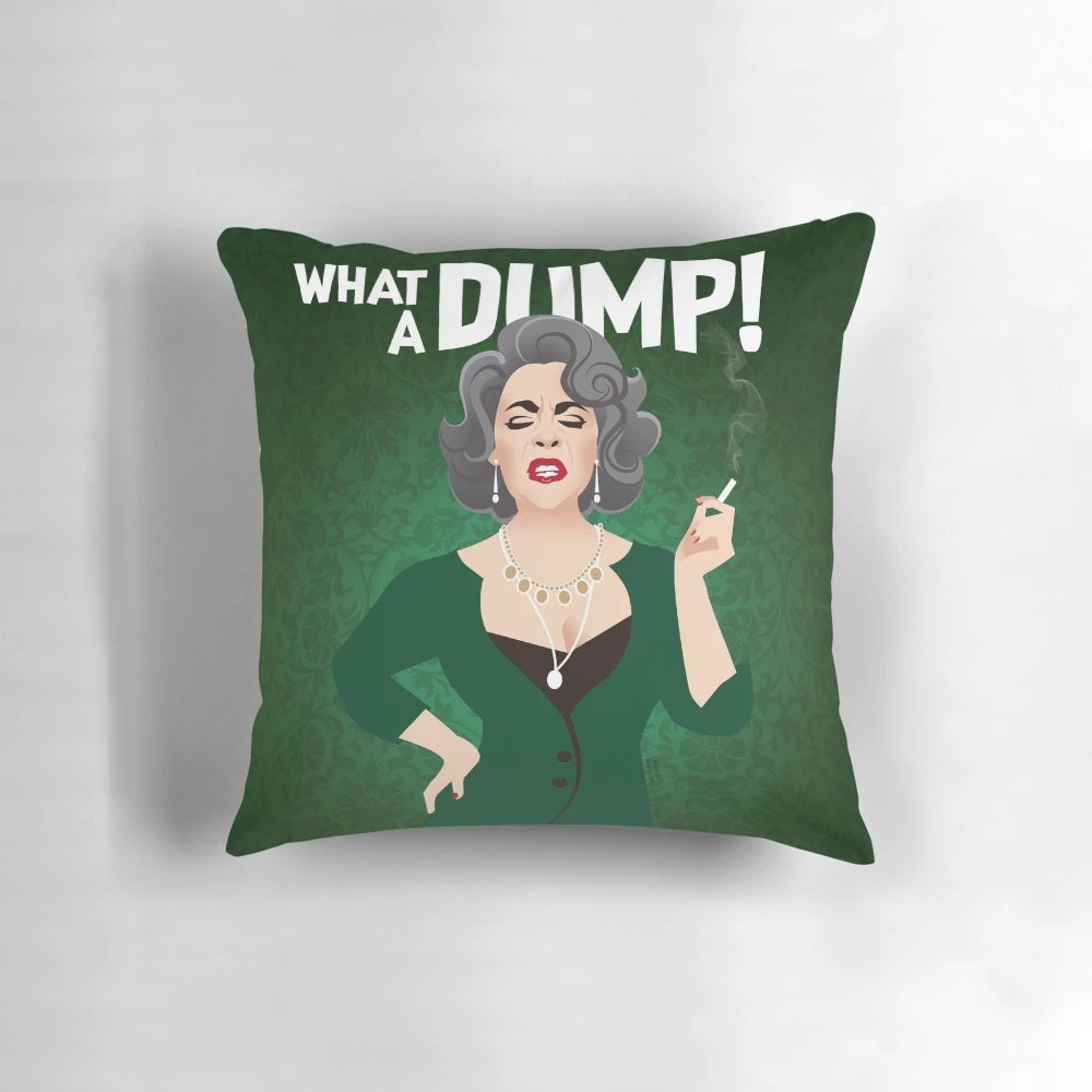 Vibrant and artful Dump Pillow featuring the contemporary designs of Alejandro Mogollo