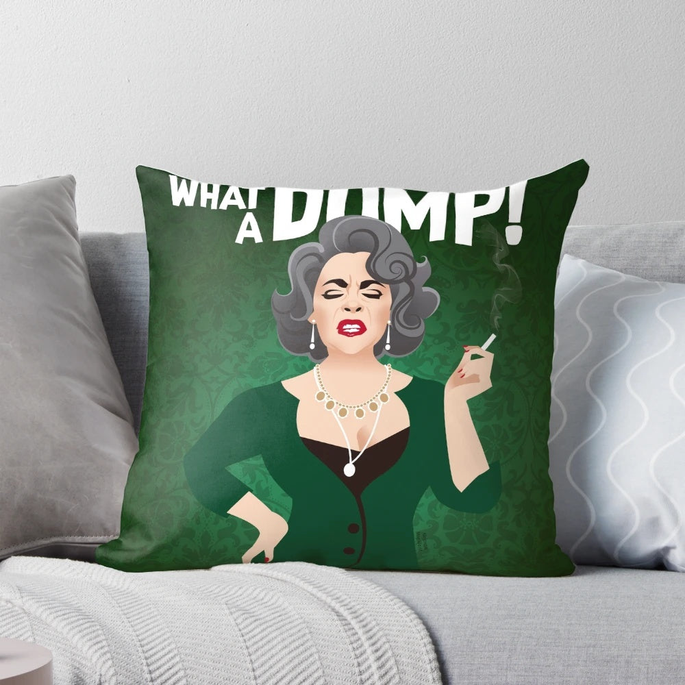 Vibrant and artful Dump Pillow featuring the contemporary designs of Alejandro Mogollo