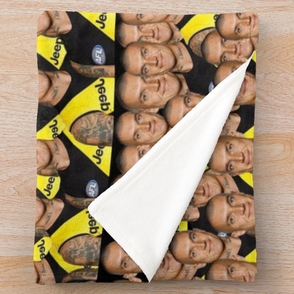 Custom Dustin Martin collage mashup plush blanket