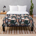 Eddie Munson inspired plush blanket featuring the Dungeon Master and Hellfire Club member
