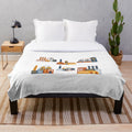 Engineering themed plush blanket for mechanical, civil, and electrical engineers