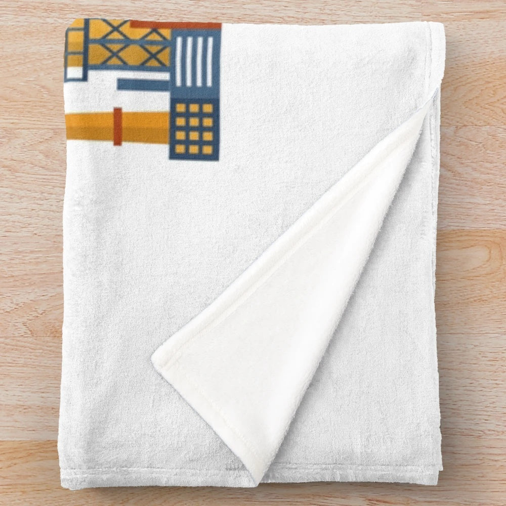 Engineering themed plush blanket for mechanical, civil, and electrical engineers