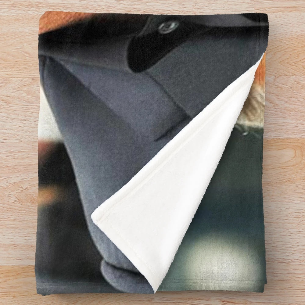 George Clooney photo art design printed on a soft, cozy plush blanket