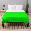 Green screen design plush blanket for creative digital art and special effects
