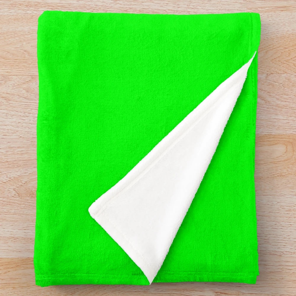 Green screen design plush blanket for creative digital art and special effects