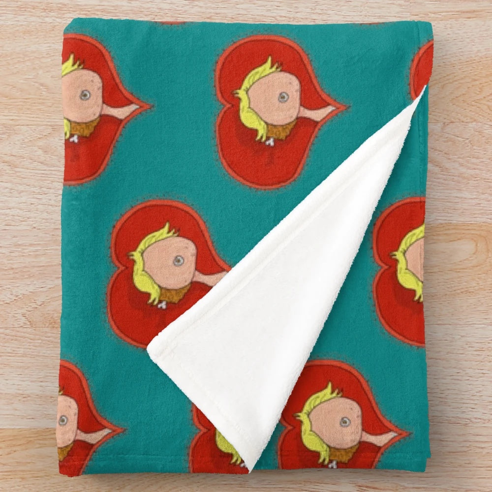 Hamantha plush blanket inspired by Jack Stauber's indie music