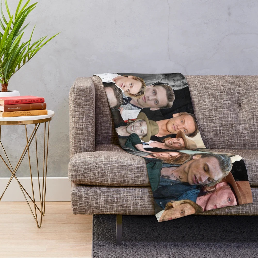 Jamie Campbell Bower photo collage plush blanket