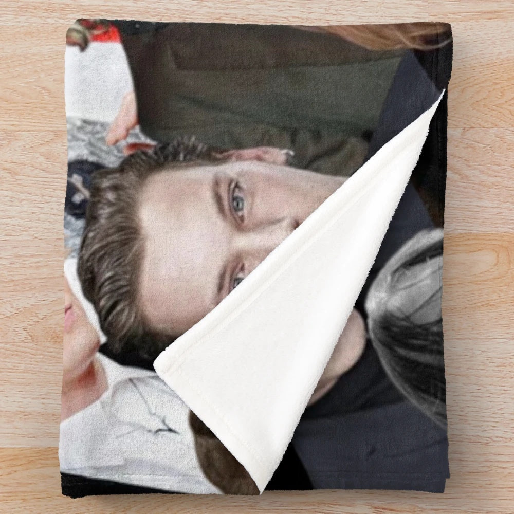 Jamie Campbell Bower photo collage plush blanket
