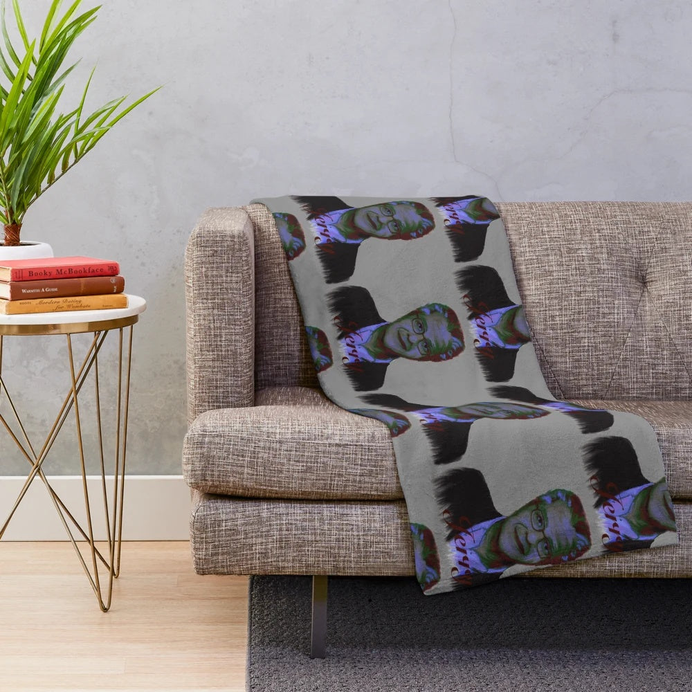 Jerry Springer inspired plush blanket featuring pop art and 90s style