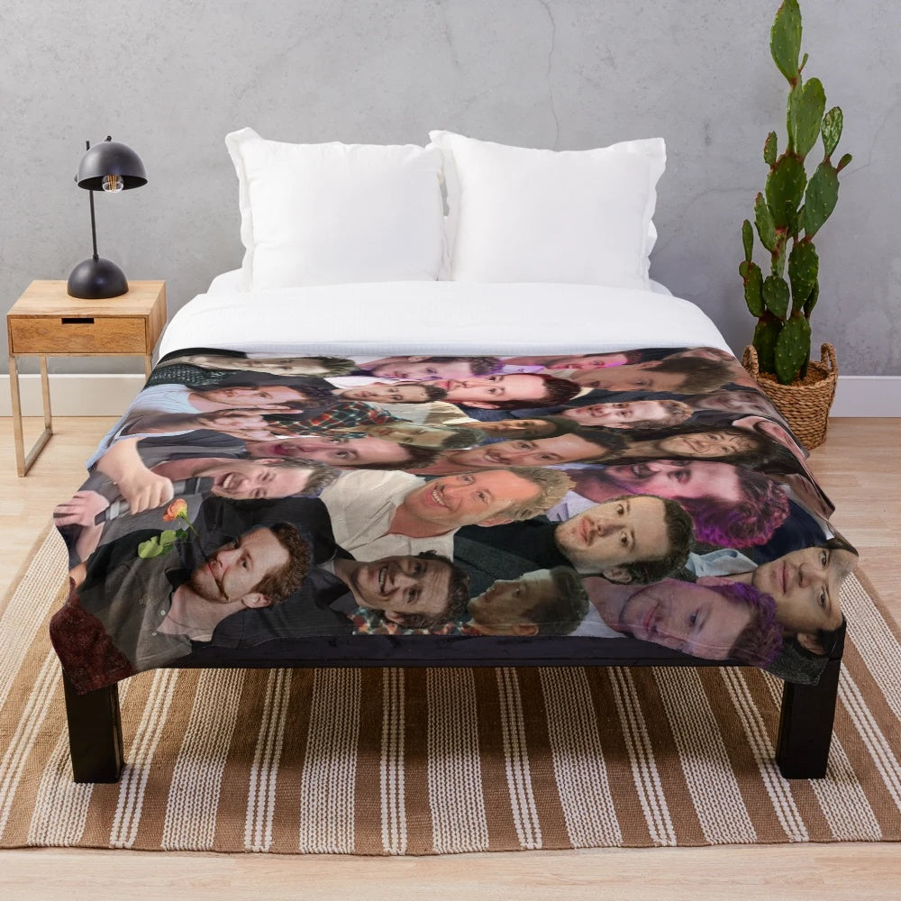 Joseph Quinn Photo Collage Plush Blanket