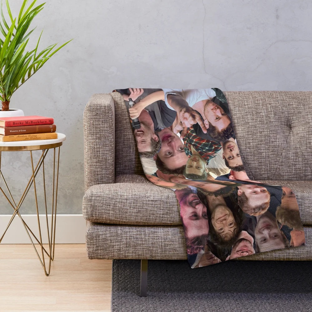 Joseph Quinn Photo Collage Plush Blanket