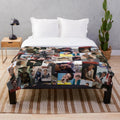 Joshua Bassett collage design on a soft, cozy plush blanket