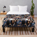 Keanu Reeves collage plush blanket