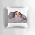 Stylish and humorous throw pillow featuring Kim Kardashian's face