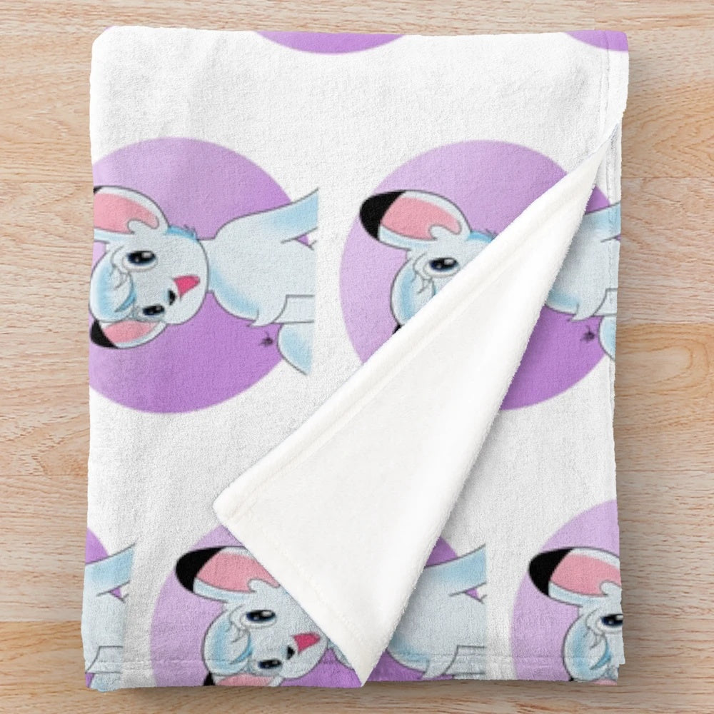 Kimba the White Lion inspired plush blanket with custom anime artwork