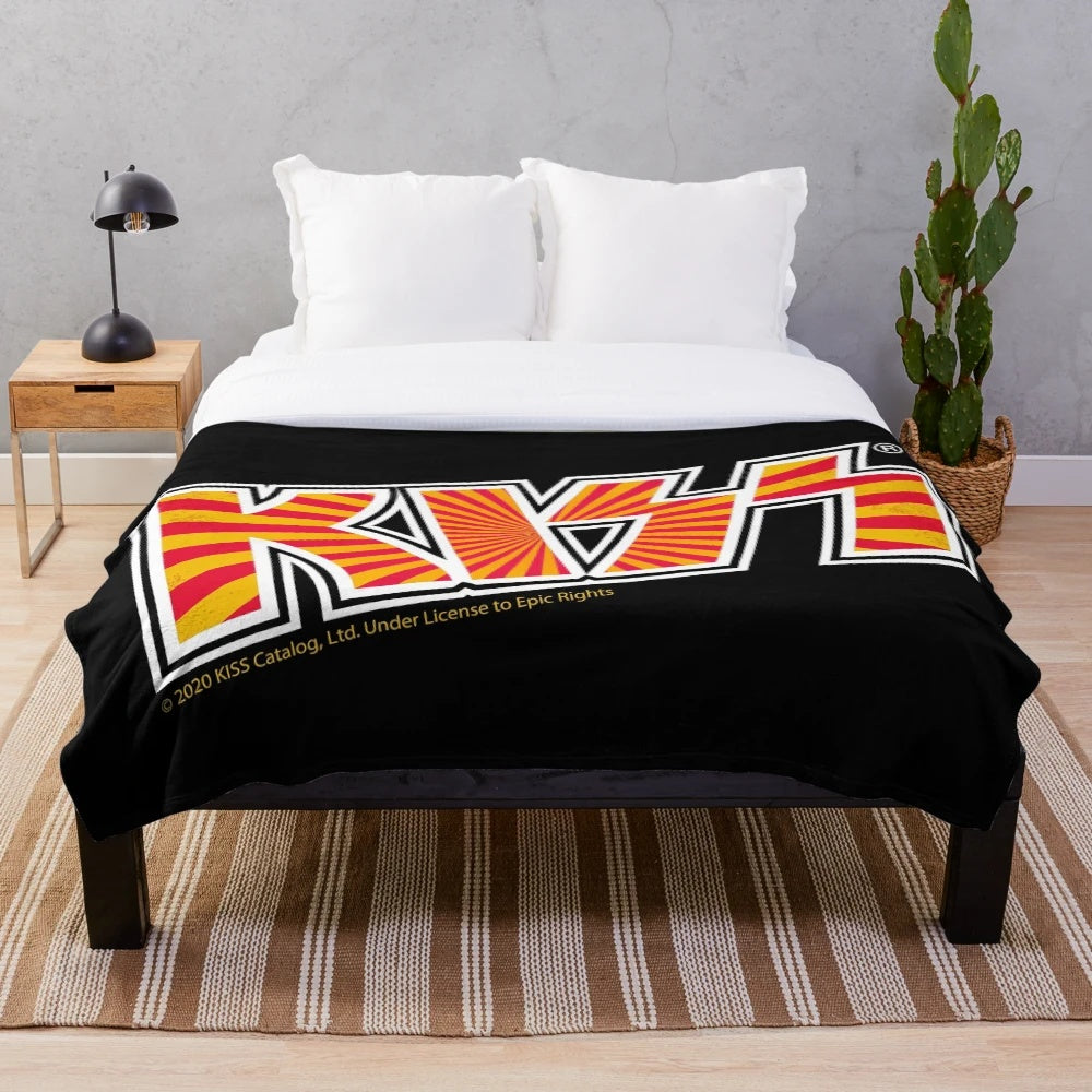 KISS Starburst Design Plush Blanket