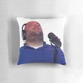Artistic pillow featuring a cannabis-themed design inspired by Lee Syatt and the JRE community